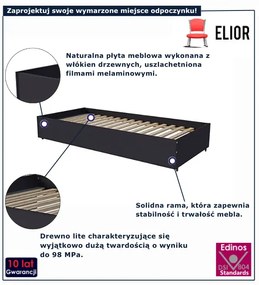 Modułowa szuflada ze stelażem pod łóżko antracyt M0-L58
