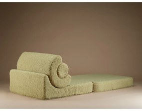 Zielony fotel dziecięcy z materiału bouclé Flipster – Wigiwama