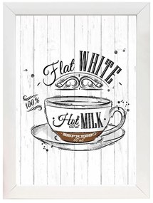 Obraz 24x29 cm Flat White – Wallity