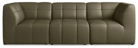 Sofa z imitacji skóry w kolorze khaki 255 cm Aloha – Makamii