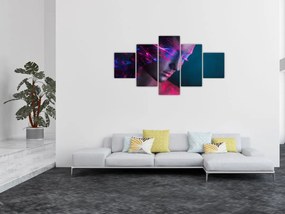 Błyszczący obraz kobiety (125x70 cm)