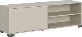 Stojak pod telewizor 2-drzwiowy Lumina 150x40x40 cm, kaszmir z otwartą półką