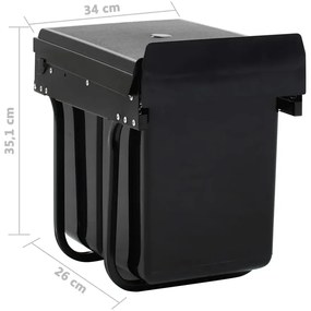 Wysuwany kosz na śmieci 20 l P4-H90