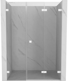 Mexen Lunar-F drzwi prysznicowe składane prawe 150 cm, transparent, białe - 836S-150-050-20-00-P