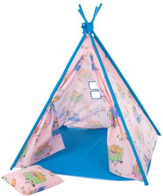 Namiot Tipi z poduszką i matą Misie L069-11BW 104 x 104 x 124 cm PATIO