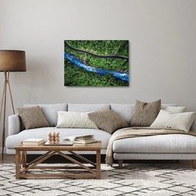 Obraz na szkle - Rzeka między górami, Kaukaz, Rosja (70x50 cm)