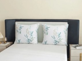 Poszewka na poduszkę z mikroflanelu VERDELLE 40x50 cm, biało-zielony