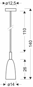 Złota lampa wisząca LED ze szklanym kloszem - V027-Totemi