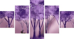 Obraz - Jeleń w magicznym lesie (125x70 cm)