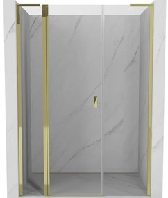 Mexen Mist L drzwi prysznicowe uchylne 150 cm, transparent, złote - 8A4L-150-001-50-00