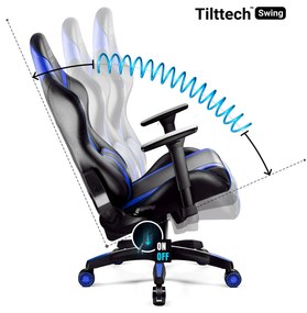 Fotel gamingowy Diablo X-Horn 2.0 Normal Size, czarno-niebieski
