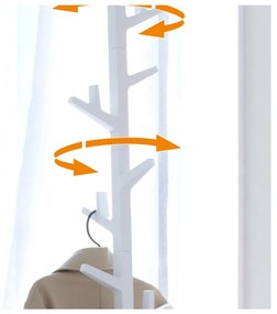 Biały wieszak stojący na ubrania YAMAZAKI Branch Pole Hanger