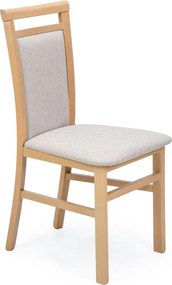 Drewniane krzesło w stylu klasycznym dąb artisan + beżowy H2-R85