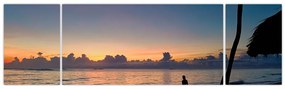 Obraz kobiety na plaży (170x50 cm)