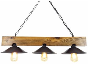 Czarno-naturalna lampa wisząca – Opviq lights