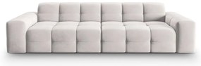 Jasnoszara aksamitna sofa 255 cm Kendal – Micadoni Home
