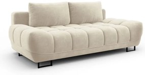 Beżowa 3-osobowa sofa rozkładana z aksamitnym obiciem Windsor &amp; Co Sofas Cirrus