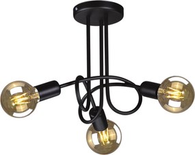 Czarna industrialna lampa sufitowa supeł - S146-Agneso