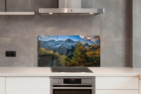 Panel szklany do Kuchni Alpejski Krajobraz z Jeziorem