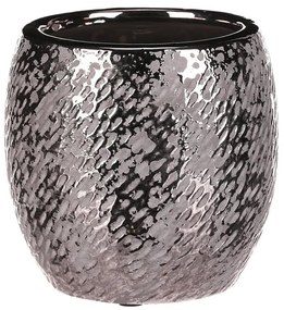 Osłonka ceramiczna na doniczkę Silver śr. 14 cm, srebrny
