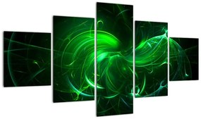 Obraz - zielona abstrakcja (125x70 cm)