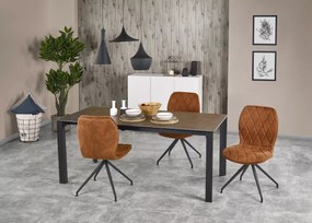 Stół rozkładany Horizo 120–180x85 cm z ceramicznym blatem i stalową podstawą do jadalni