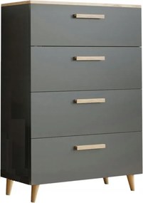 Antracytowa komoda na nóżkach D8-M14