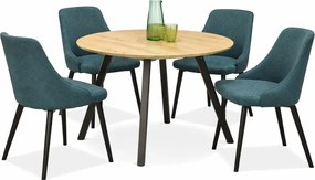 Okrągły rozkładany stół z krzesłami T9-R79