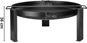 Palenisko nowoczesne ogrodowe 80 cm L5-S77