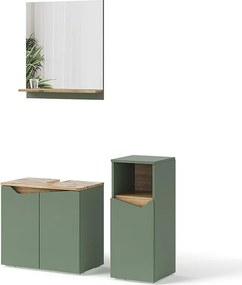 Zestaw mebli łazienkowych zielony/rzemieślniczy 60x35x57 marelle