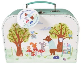 Kartonowe dziecięce pojemniki na zabawki 3 szt. 21x28x8 cm Woodland Friends – Rex London