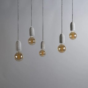 Industrialna lampa wisząca szara betonowa - Cava 5