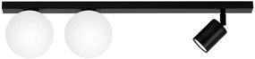 Lampa z białymi kloszami i spotem czarna T4-T64