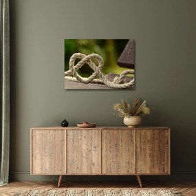 Obraz serca z liny (70x50 cm)