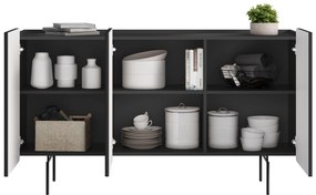 Komoda Malmi 150 cm - czarny mat / czarne nóżki