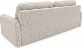 Sofa DUO Rozkładana Dwuosobowa Beżowa Szenil Japandi