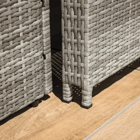 Sofa ogrodowa rattanowa MALORY, szary/naturalny