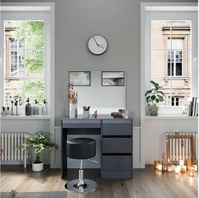 Stół toaletowy antracyt wysoki połysk 90x40x75 sherry