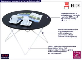 Nowoczesny stolik kawowy z czarnym blatem - Noemi 5X