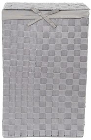 Szary kosz na pranie z pokrywką Compactor Laundry Basket Linen, wys. 60 cm