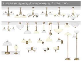 Lampa mosiężna z 1 kloszem H-S1