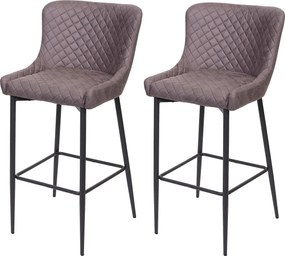 Stołek barowy MCW-H79 (zestaw 2 szt.),  tkanina/tekstylia ciemnoszary