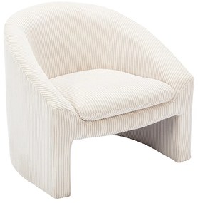 Fotel z kremowego sztruksu - OSSANA