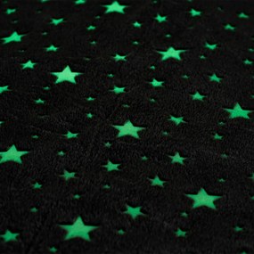 4Home Koc Soft Dreams Stars świecący szary, 150 x 200 cm