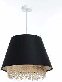Czarna lampa wisząca boho nad stół - A345 D1-H35