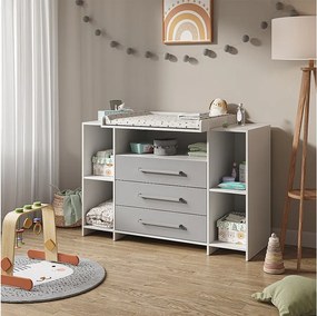 Przewijak dla dziecka biały/szary 143x70x100 oskar