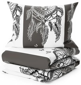 PrzytulneMieszkanie.pl PrzytulneMieszkanie.pl Pościel z mikropluszu TIRSO szaro-biała Rozmiar pościeli: 70 x 90 cm | 140 x 200 cm