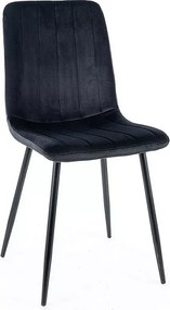 Krzesło tapicerowane ALAN VELVET czarne