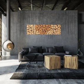 Obraz - Serce z drewna (170x50 cm)