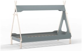 Morskie łóżko dziecięce z litego drewna sosnowego w kształcie domku 90x190 cm Nora – Marckeric